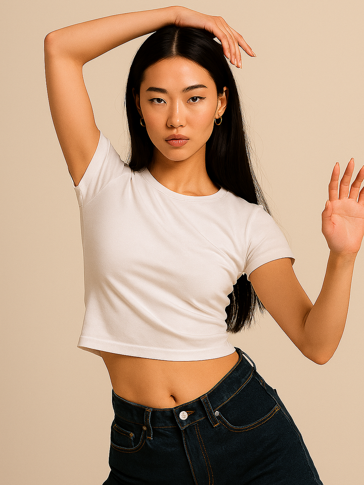 White Baby Tee HYPEFUSION