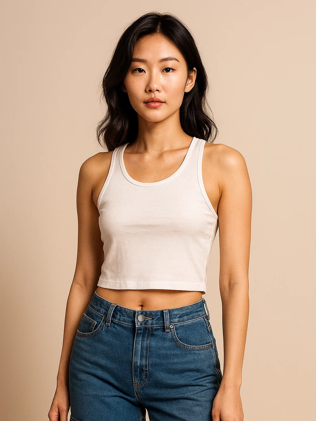 White Crop Tank HYPEFUSION