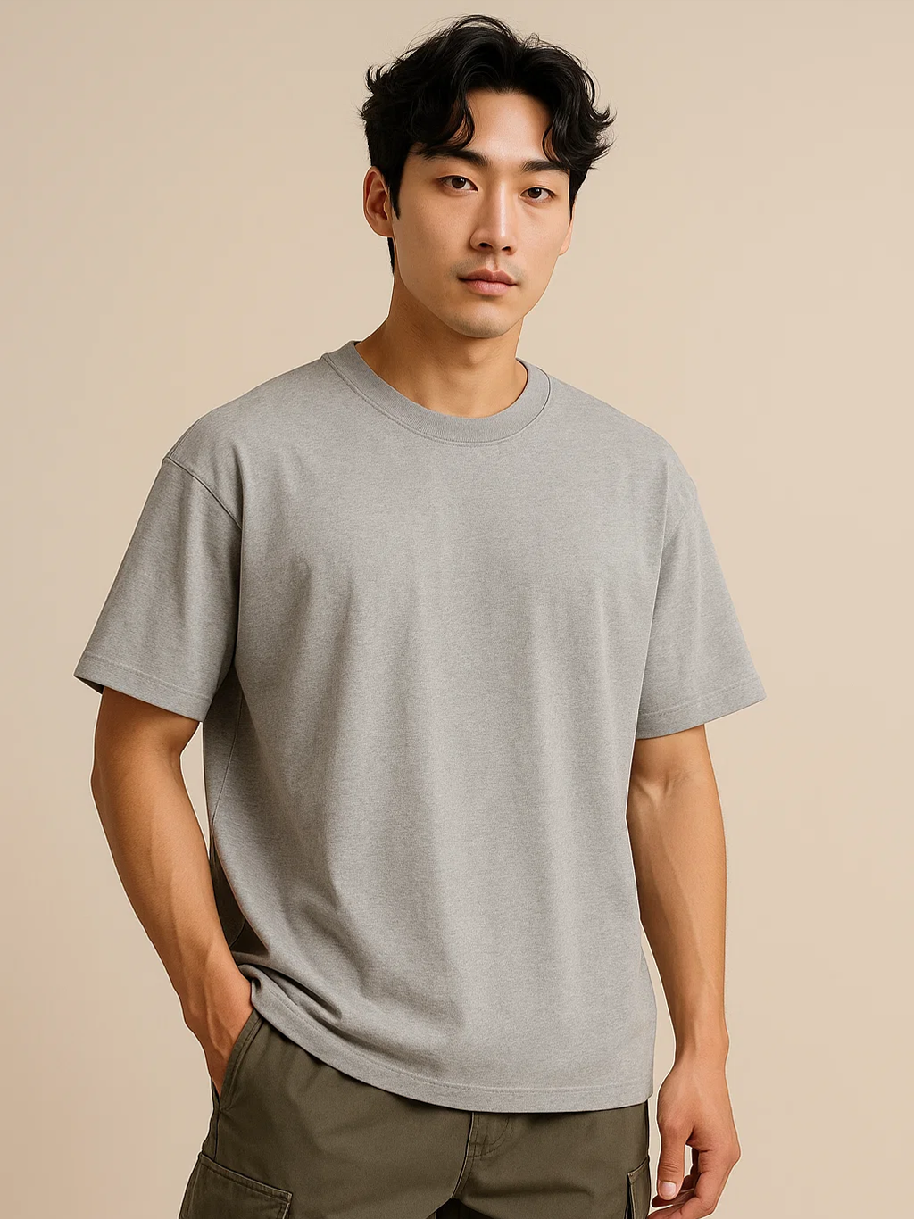 Grey Oversized T-Shirt HYPEFUSION