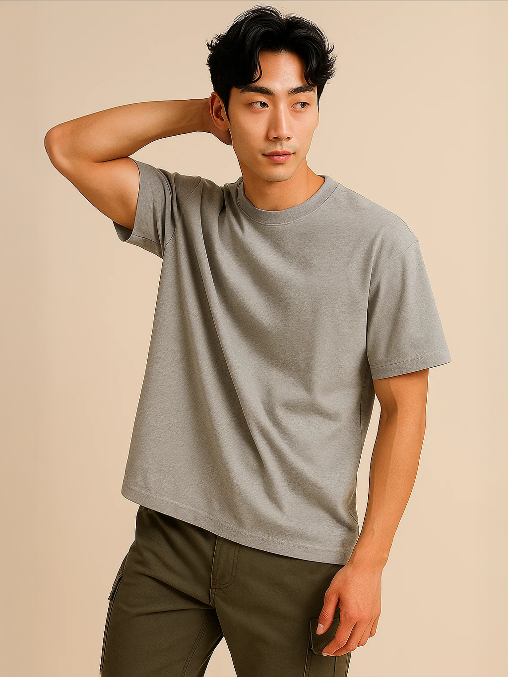 Grey Oversized T-Shirt HYPEFUSION