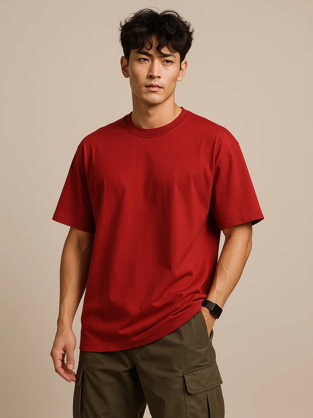 Red Oversized T-Shirt HYPEFUSION
