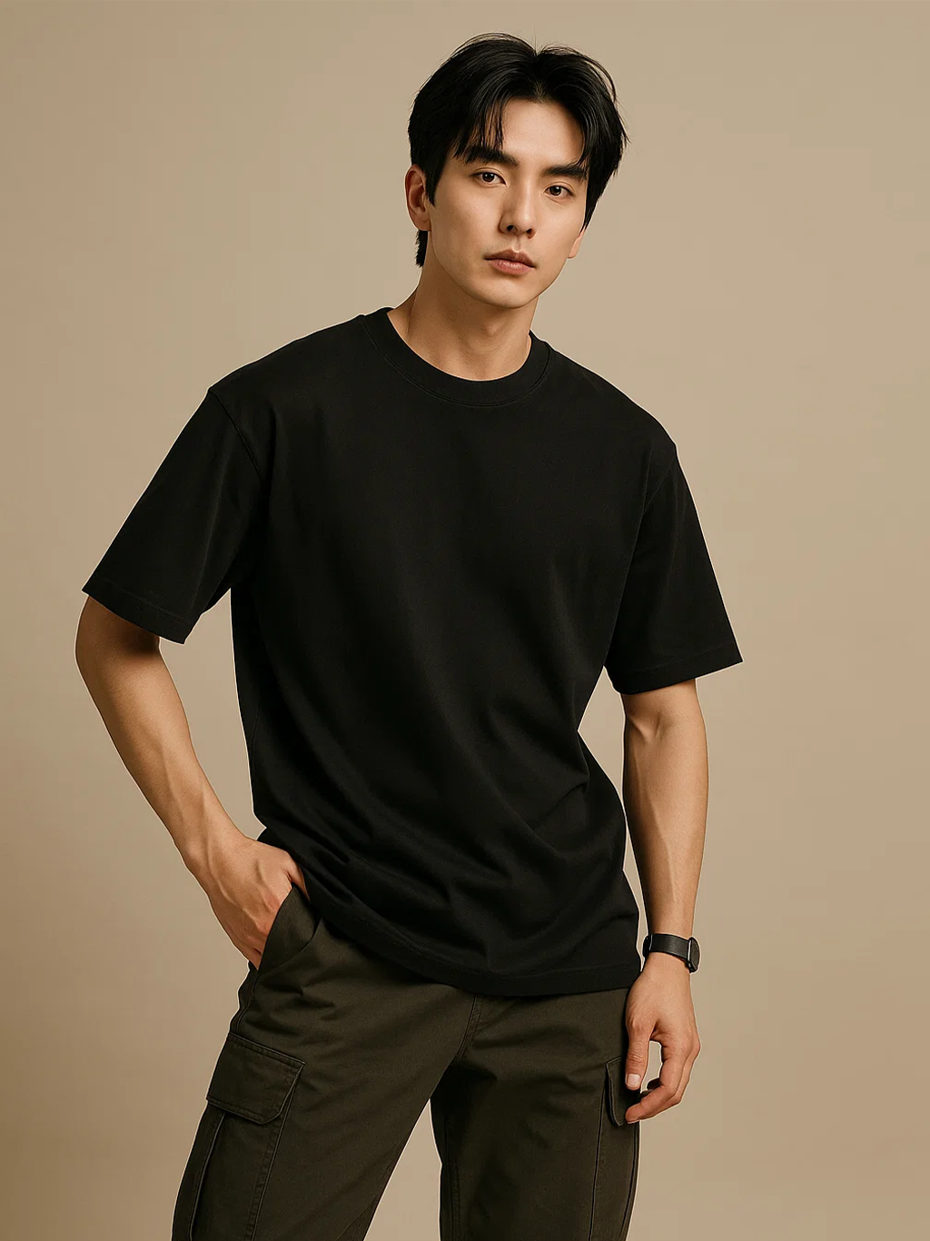 Black Oversized T-Shirt HYPEFUSION