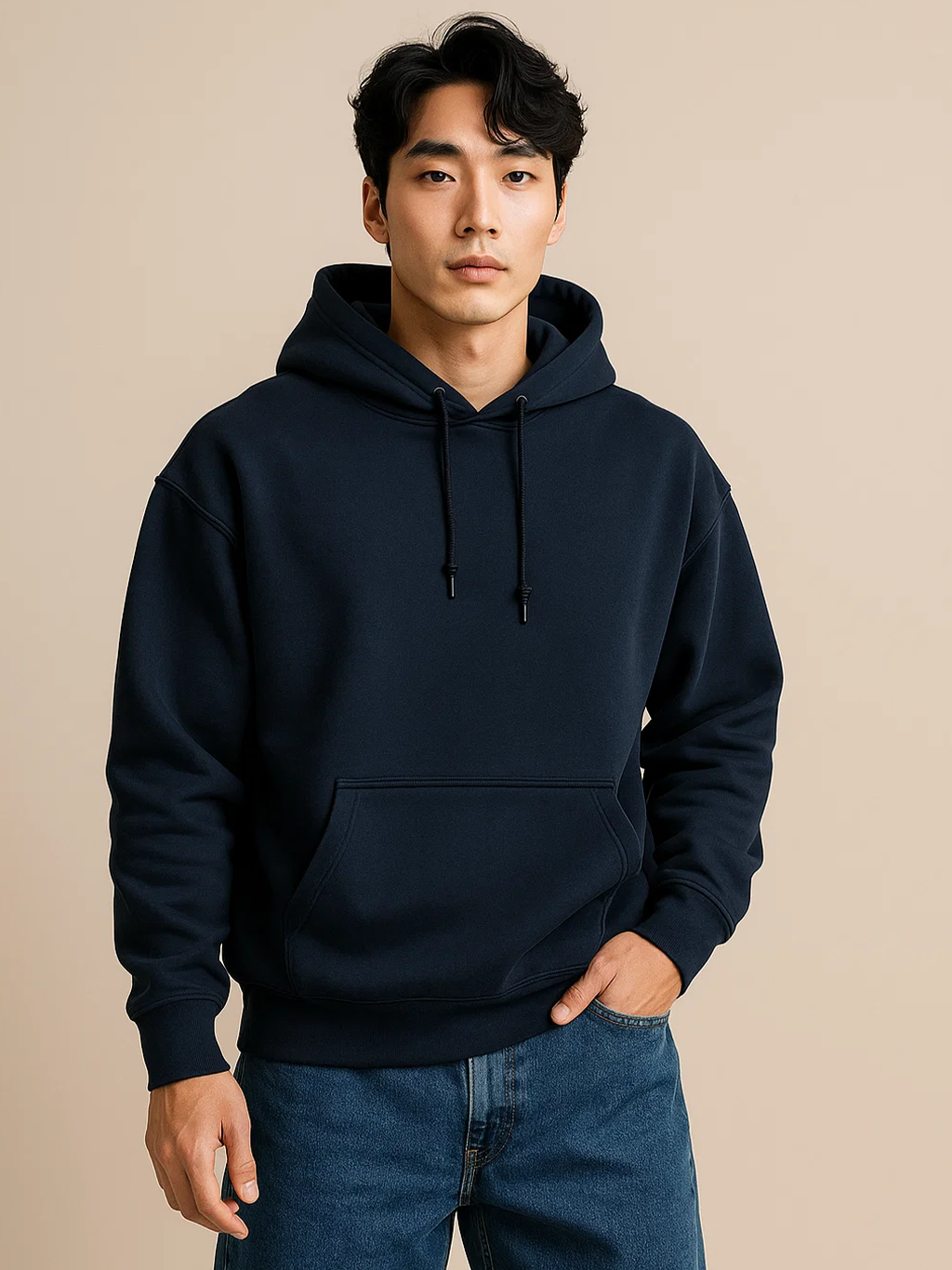 Navy Blue Unisex Oversized Hoodie HYPEFUSION