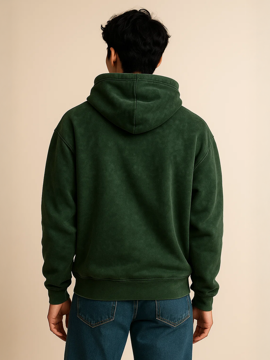 Unisex Acid Washed Green Hoodie HYPEFUSION