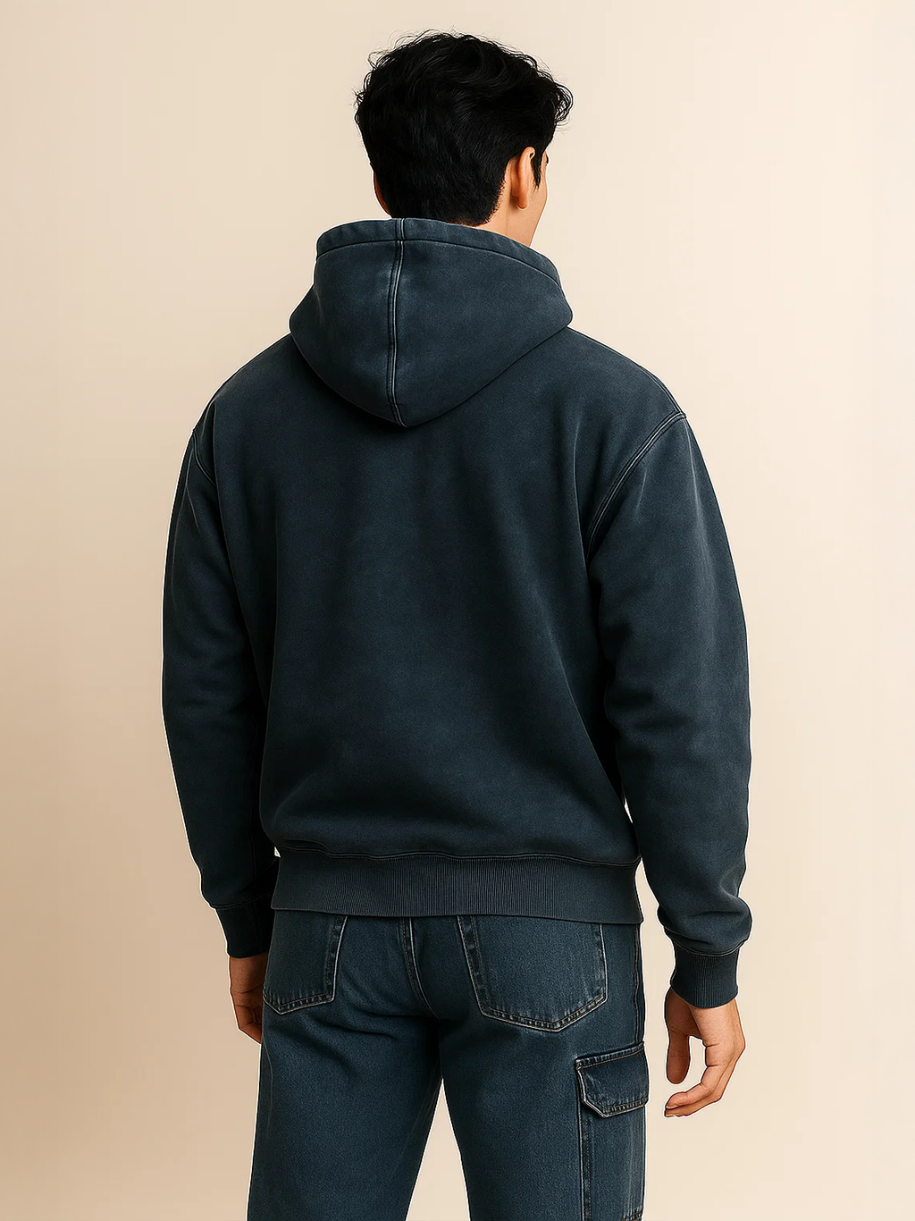 Unisex Acid Washed Blue Hoodie HYPEFUSION