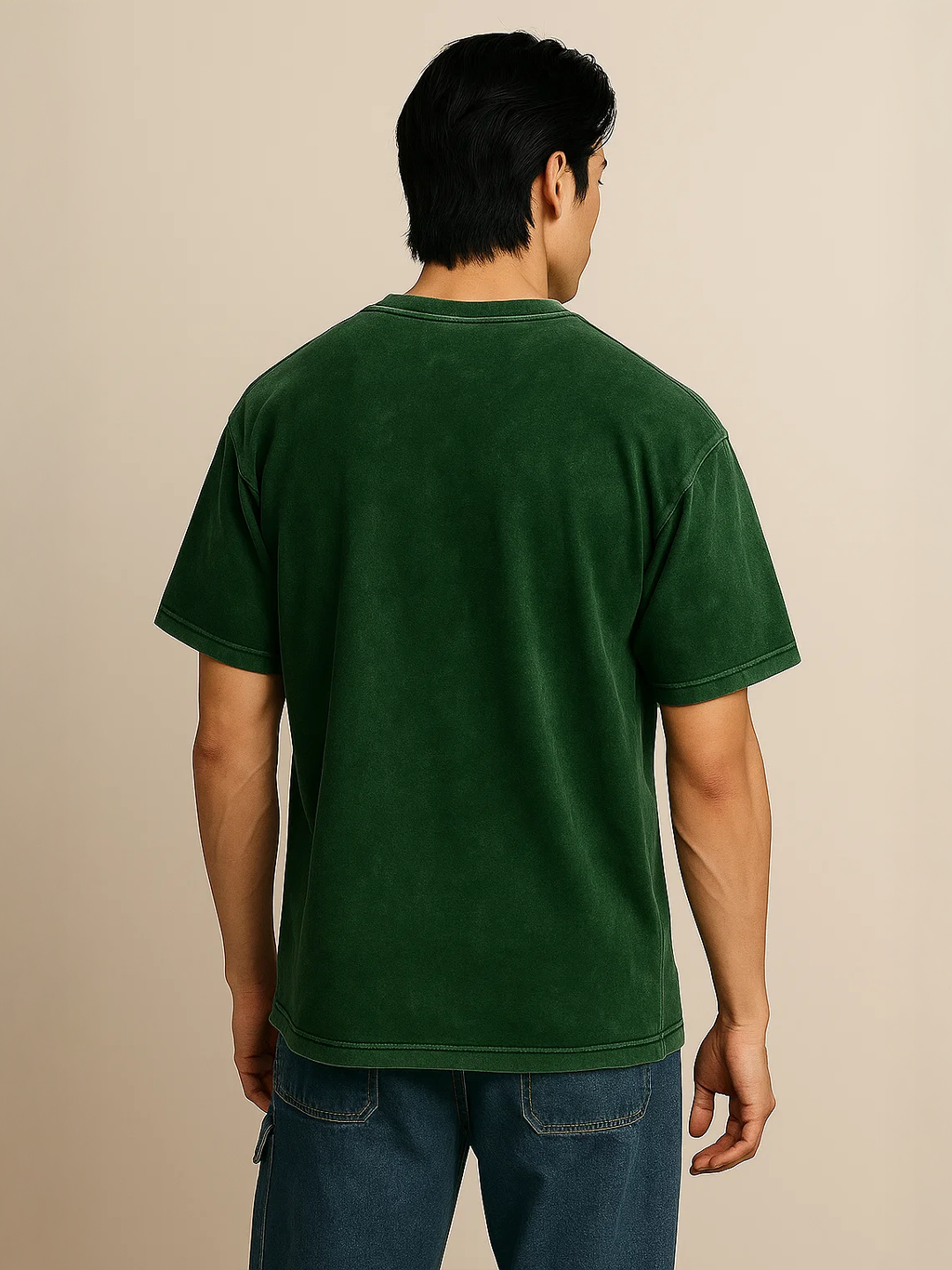 Green Acid Washed Oversized T-Shirt HYPEFUSION